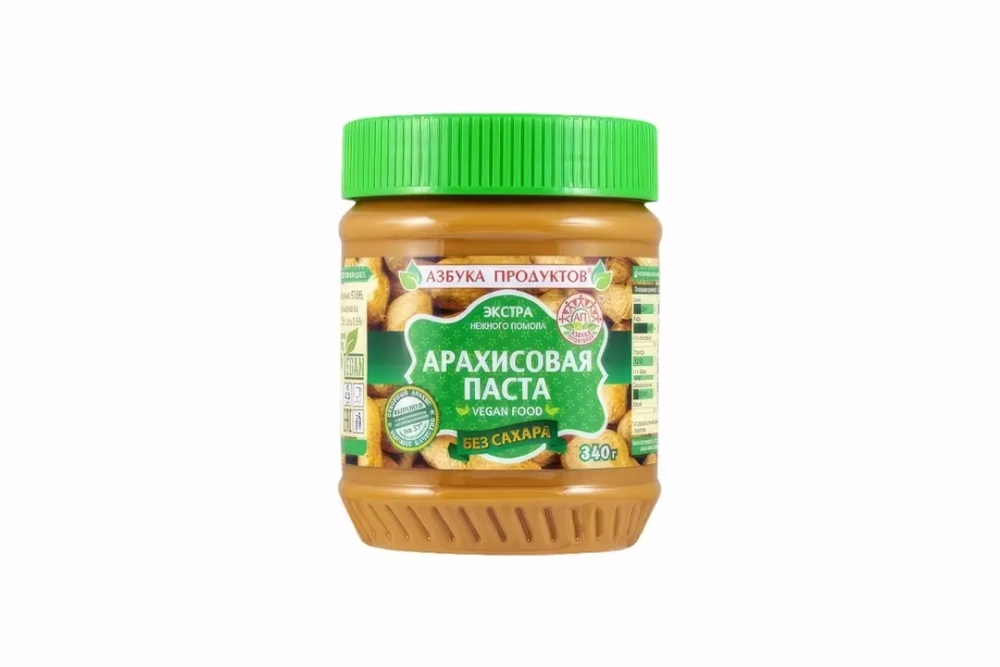 Арахисовая паста (Азбука Продуктов) без сахара 340гр