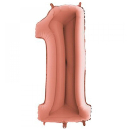 Цифра "1" розовое золото