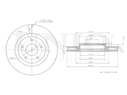 Диск тормозной передний UNIO BRD-20025