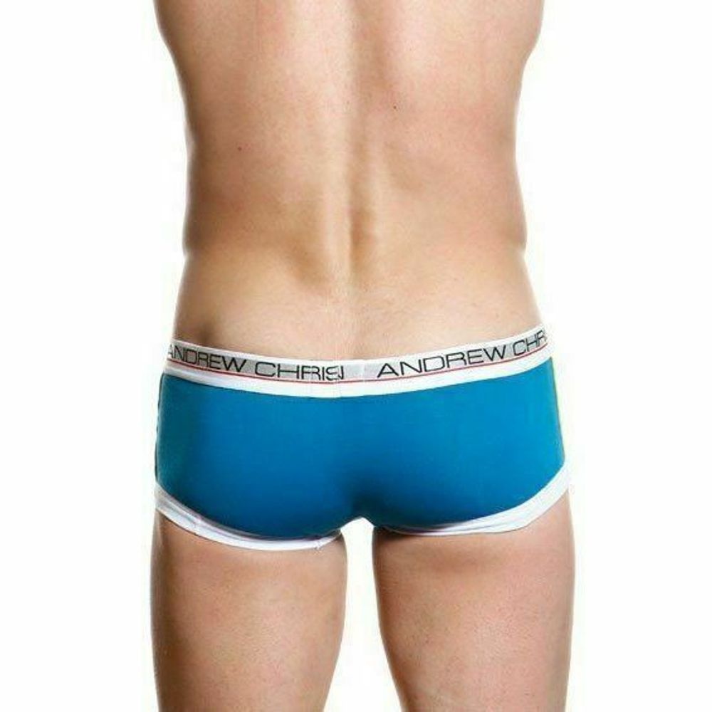 Мужские трусы хипсы синие Andrew Christian Show-it-low-profile Boxer blue
