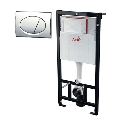 Комплект системы инсталляции Alcadrain для под. унитазаA101/1120с кн. M71(кн. хром-глянец)