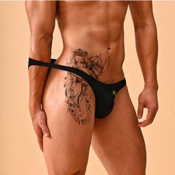 Мужские трусы слипы черные ADANNU AN314-2