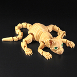 Подвижный бежевый кот Сфинкс, игрушка антистресс, 27 см., 3D печать