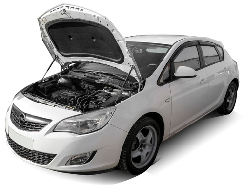 Газовые упоры капота АвтоУпор для Opel Astra J хэтчбек 5-дв., универсал, седан 2009-2017, 2 шт., UOPAST011
