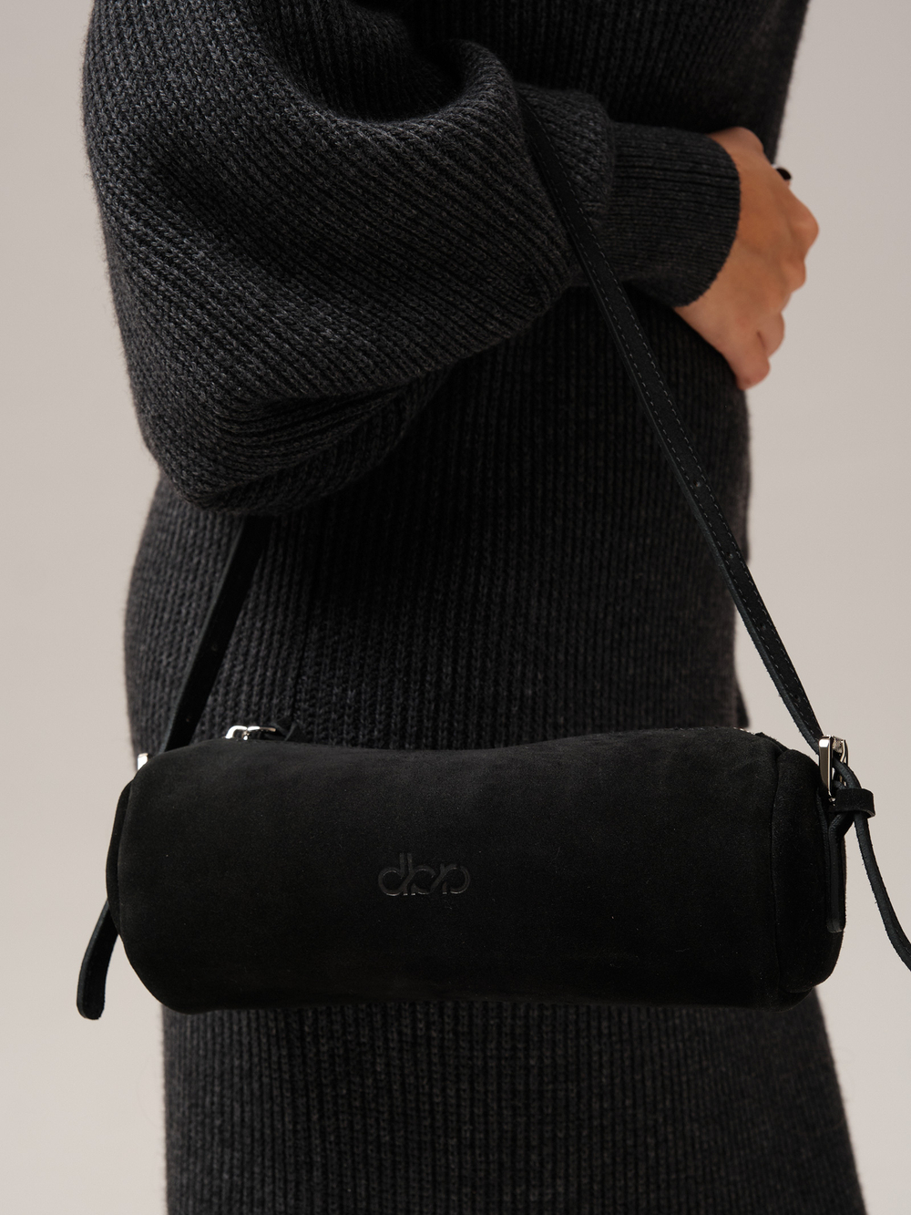 Замшевая сумка DBR 31343 черный велюр