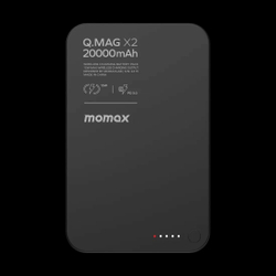 Магнитный беспроводной внешний аккумулятор Momax Q.Mag X2 Gen2 35W 20000mAh - Black