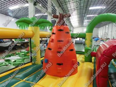 Коммерческий надувной батут "Джунгли малый со скалодромом"