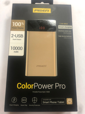 Внешний Аккумулятор (Power Bank) Pisen TS-D212 10000 mAh (5,0V - 2A) Золото