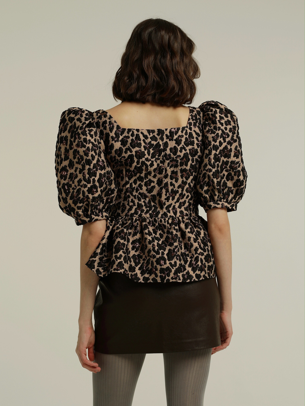 Leopard brown top