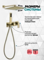 Душевая система скрытого монтажа Grocenberg GB5080MG с Картриджем Kerox (Венгрия)