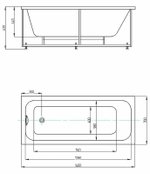 Акриловая ванна Aquatek Eco-friendly Мия 140x70 MIY140-0000001 без панелей, каркаса и слив-перелива