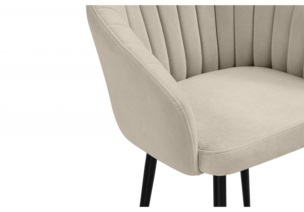 Стул на металлокаркасе Woodville Моншау marseille 2, черный, ножки черные