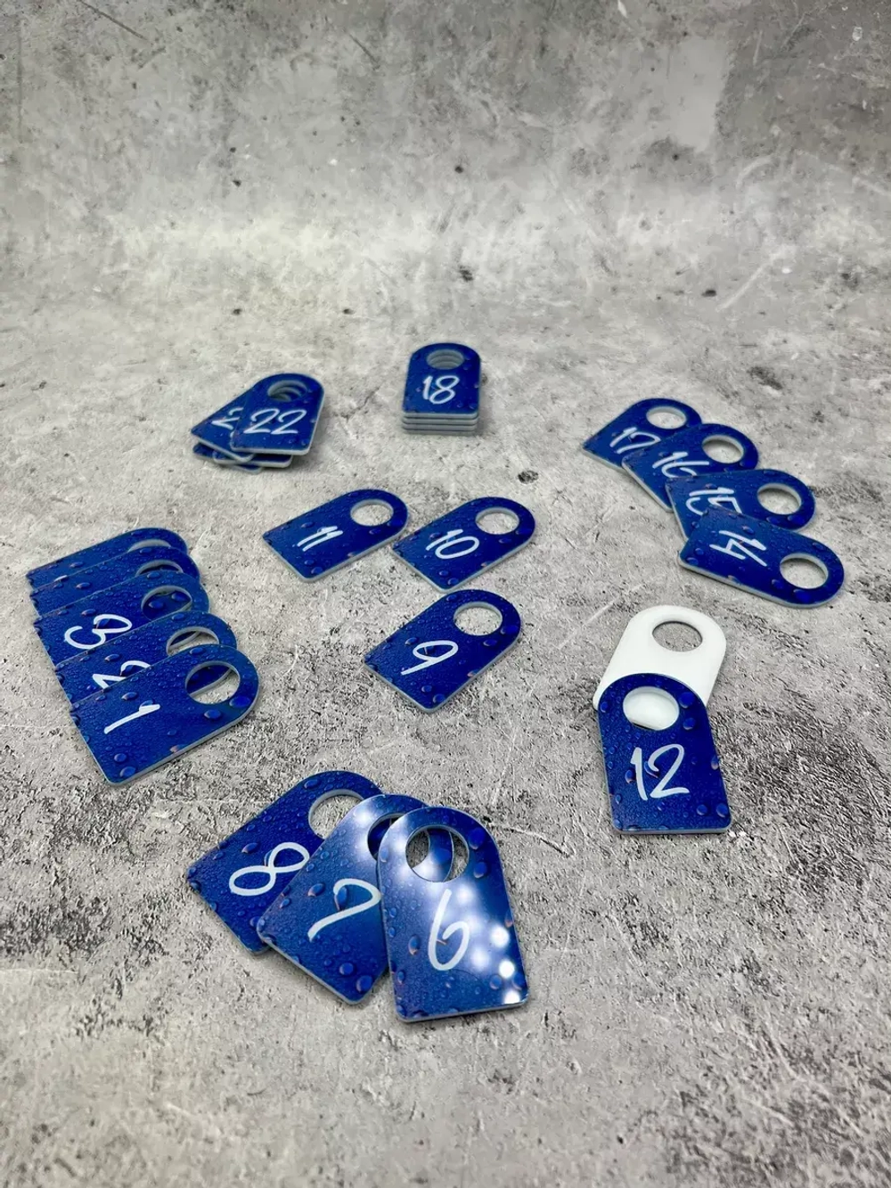 Номерки для ключей акрил 3х5 см