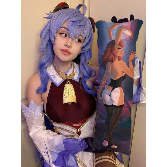 Мини дакимакура фурри Зайчик девочка арт. M1238, 60х20 см