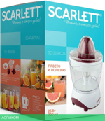 Соковыжималка Scarlett SC-JE50C06 белый/красный