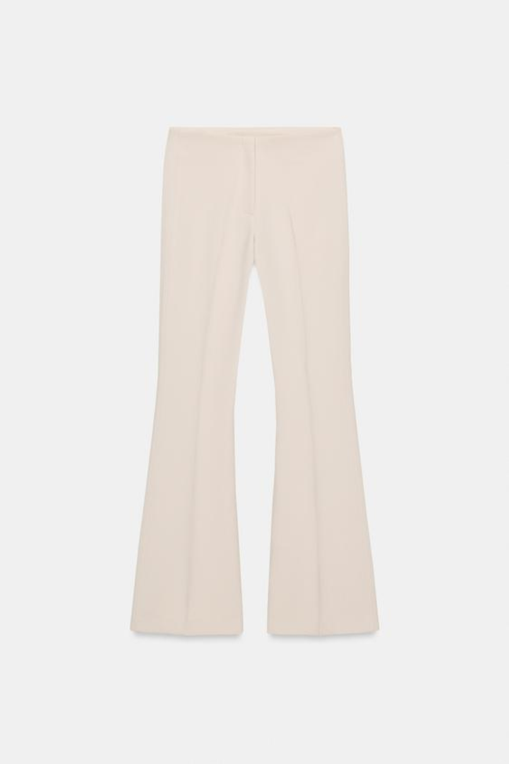 ZARA БРЮКИ FLARE С БОКОВЫМИ ШВАМИ, ЭКРЮ