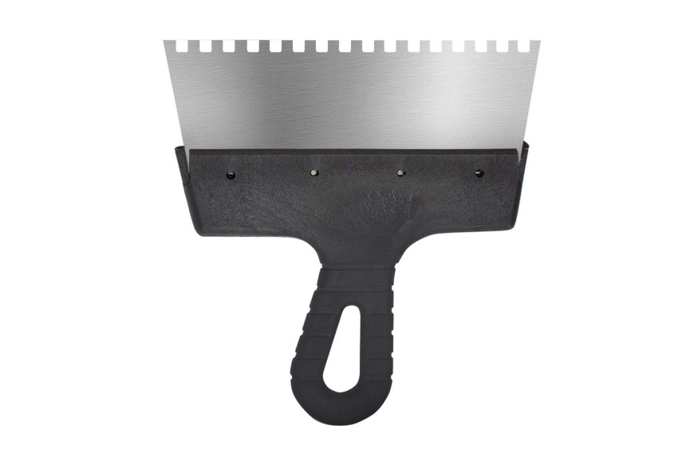 БИБЕР 35213 Шпатель фасадный 200мм нержавеющий зубчатый 6мм (30)