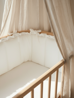 Бортик плоский с рюшами Белый Хлопок мини