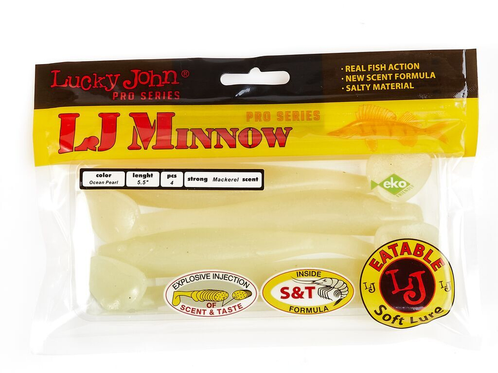 Виброхвосты съедобные LJ Pro Series MINNOW 5.5in (13.90)/033 4шт.