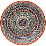 Ляган плоский 42см оранжевый Риштанская Керамика