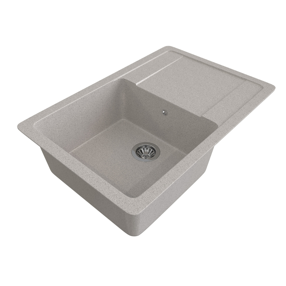 Мойка ML-GMS15 СТАНДАРТ с крылом, светло-серый (310), 640*505*185мм