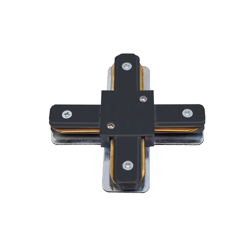 UBX-Q122 G41 BLACK 1 POLYBAG Соединитель для шинопроводов типа G, Х-образный. Однофазный. Черный. ТМ Volpe.