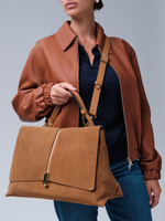 Замшевая сумка сэтчел Colette DBR 31349 светло-коричневый