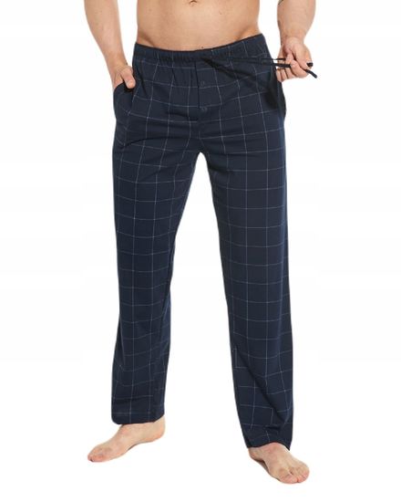 Брюки домашние мужские в клетку Cornette темно-синие 691/40