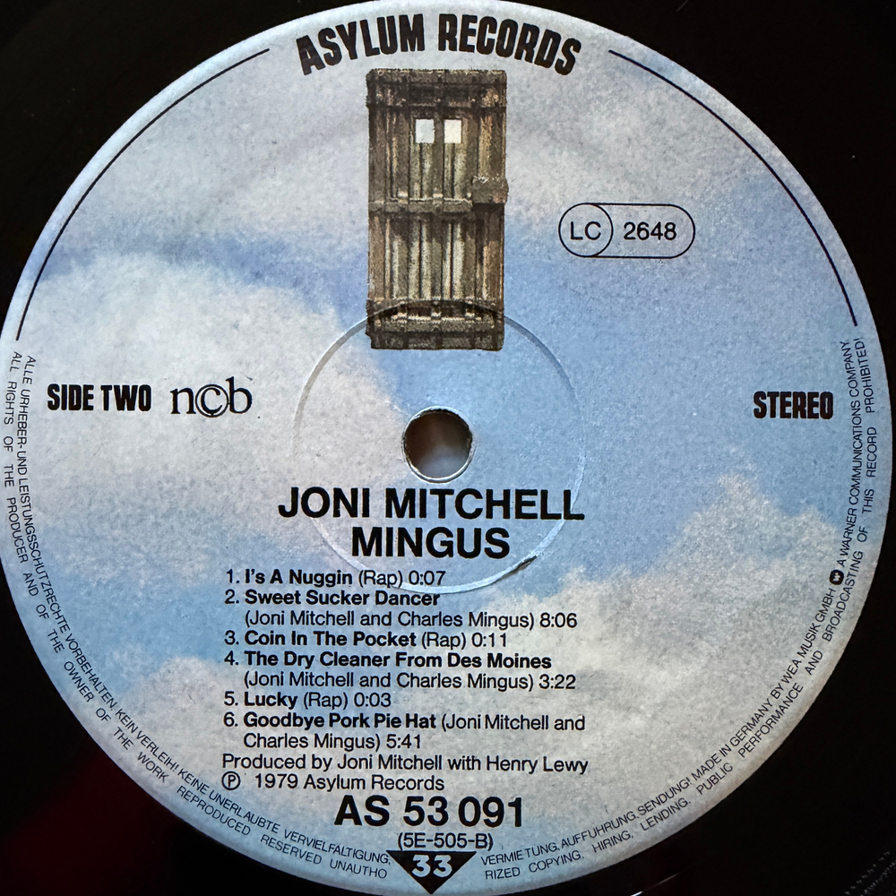 Joni Mitchell ‎– Mingus (Скандинавия 1979г.) Т