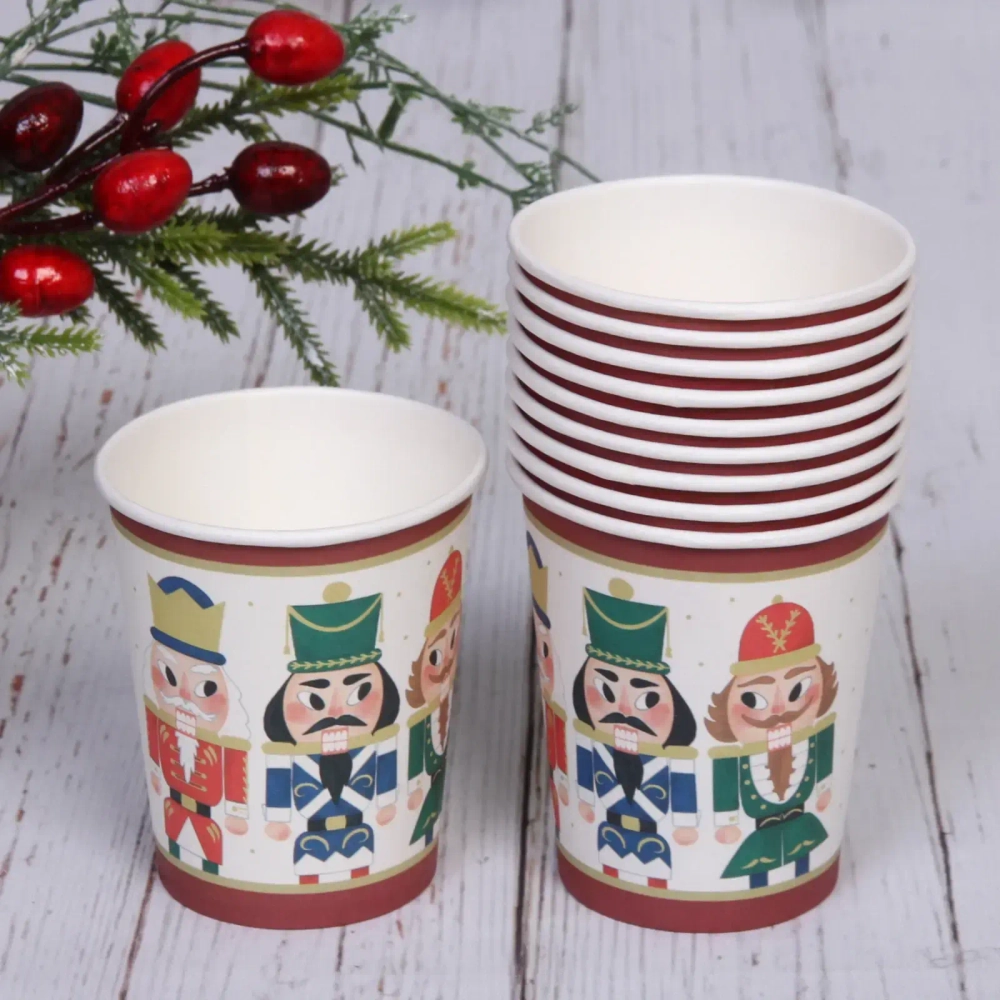 Стакан бумажный 0,2л в наборе 10 шт «Новогодние солдатики»