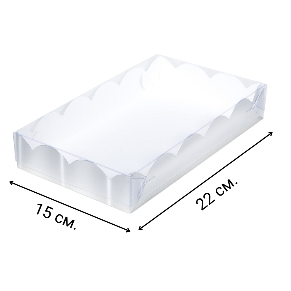 Коробочка для печенья серебряная, 22 х 15 х 3 см