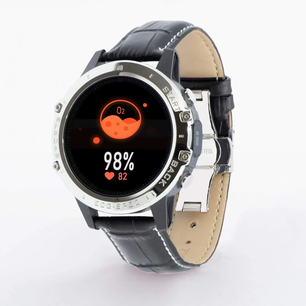 Dr. Hofner DH50 глянцевые часы с измерением сатурации, чёрный