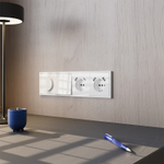 Розетка встраиваемая VOLTUM S70 с заземлением и защитными шторками, 16А, с USB, A+С, (белый глянцевый)