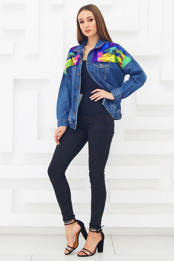 LIGVIANNI Джинсовая куртка Denim Jacket Leopard