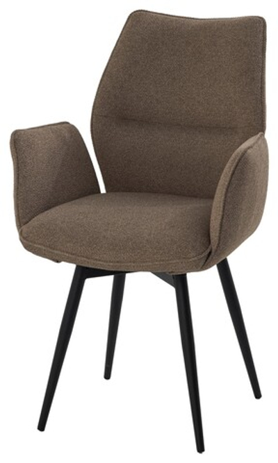 Стул ГРИН 360 град. поворот. NS-05 Капучино, букле / черный каркас, М-City