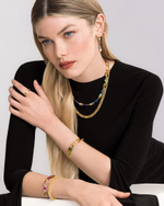 Серьги Coeur de Lion Multicolour Rainbow-Gold 3015/20-1535