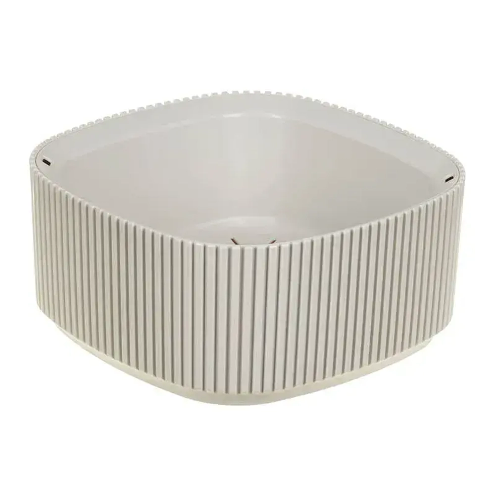 Кашпо СТРИП 200мм 1,6л со вставкой Кремовый