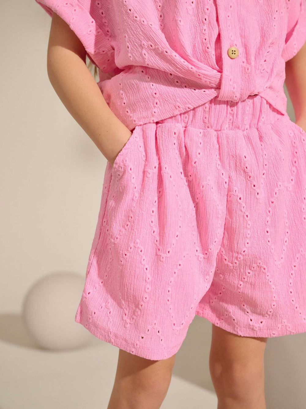 Рубашка и шорты в комплекте для девочки Next AH6-464, Розовый