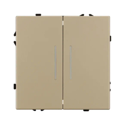 Механизм выключателя двухклавишный непроходной LED SWT-NOBE-MK02-SFPL-L-GD (230V, 10A) (Arlight, -) 054265