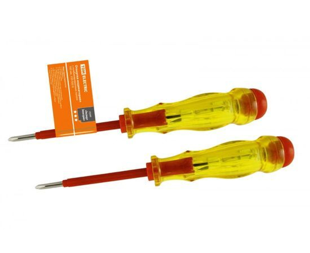 Отвертка-пробник (индикатор) TDM с комбинированным жалом 160 мм