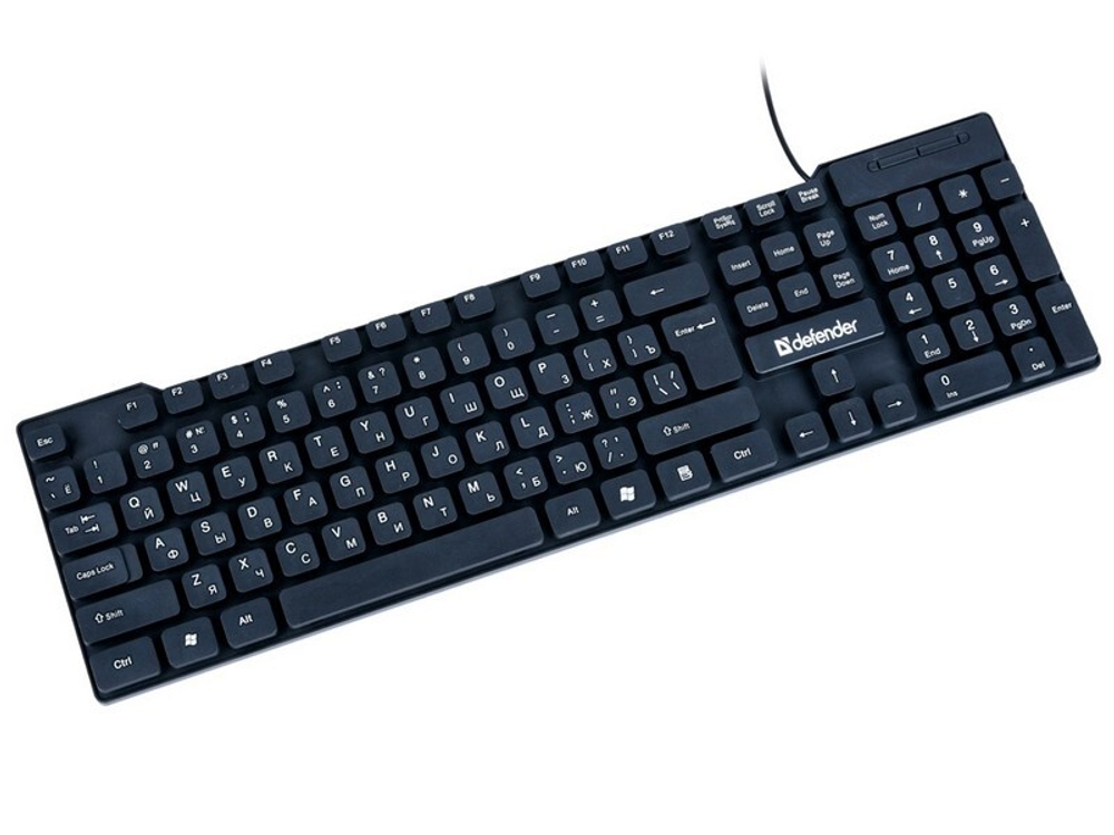 Клавиатура проводная Defender Element HB-190 USB (черный)