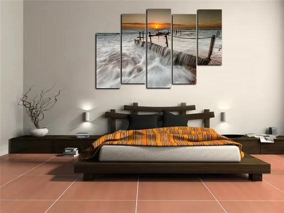 Модульная картина "Прилив на закате"