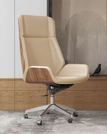 Кресло руководителя Crown бежевое