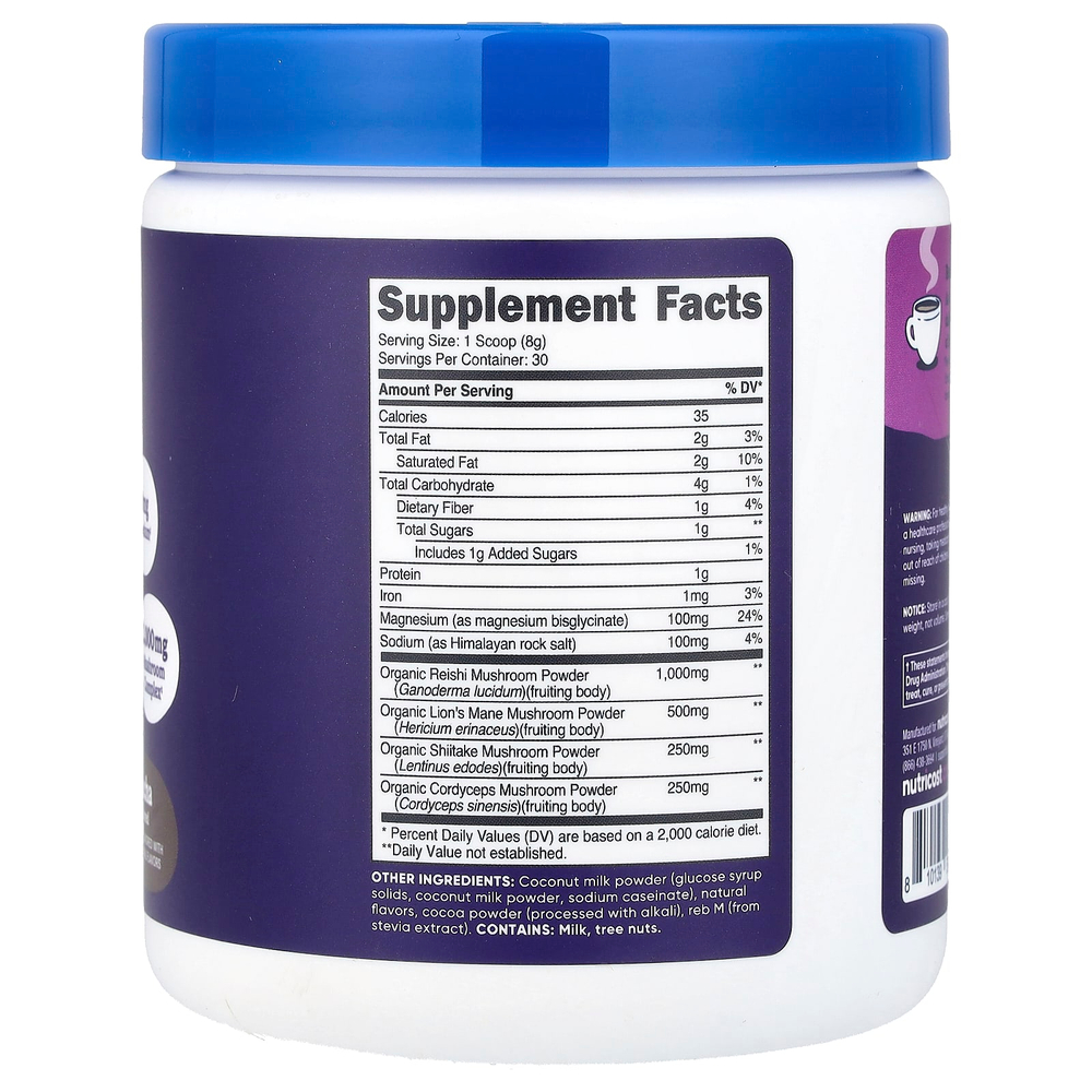 Nutricost, Nutrizen™, Unwind, адаптогенный грибной напиток, со вкусом мокко, 252 г (9 унций)