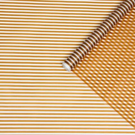 Пленка матовая на втулке "Полоски" (10м) ЗОЛОТО