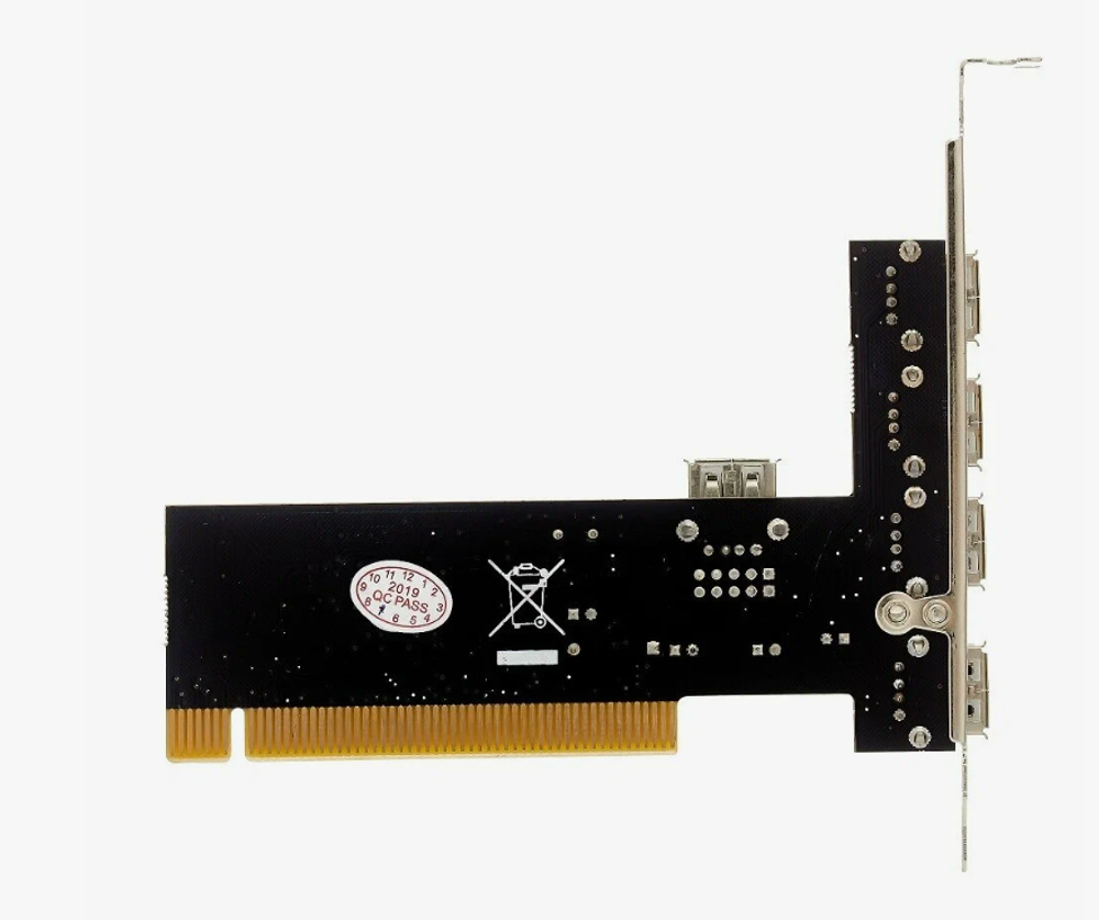 Сетевой контроллер PCI на USB, ExeGate EXE-352 4 USB-A внешних и 1 USB внутренний VT6212L