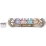 Подставка для умывальных принадлежностей «Универсальная» 4 стакана + дозатор для зубной пасты 6291-2