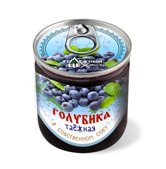 Голубика таёжная в собственном соку 0,2л.