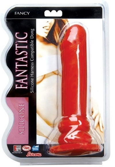 Красный силиконовый фаллос Impulse ( Dream toys 20203)