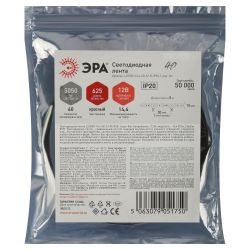 Светодиодная лента ЭРА LS5050-14,4-60-12-R-IP20 1 year-5m красный 1 год | Светодиодные ленты 12В 1 год